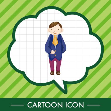 Erkek adam çizgi film Tema öğeleri