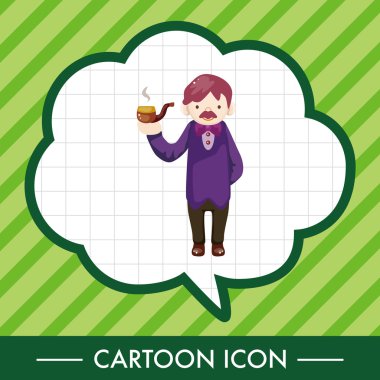 Erkek adam çizgi film Tema öğeleri