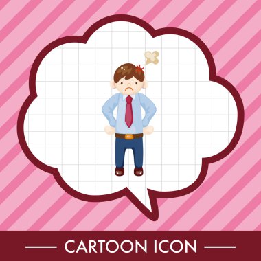 Ofis çalışanları kızgın Tema öğeleri 