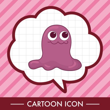 canavar karikatür Tema öğeleri vektör, eps