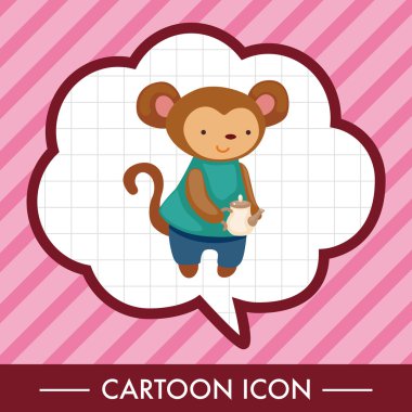 öğleden sonra çay Tema öğeleri sahip hayvan