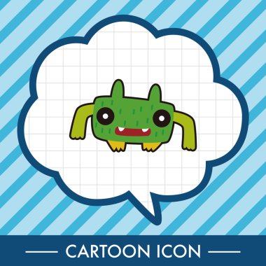 canavar karikatür Tema öğeleri vektör, eps