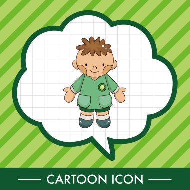 Öğrenci karikatür Tema öğeleri vektör, eps