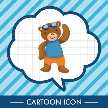 Spor çizgi film Tema öğeleri yapıyor hayvan