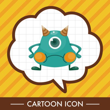 canavar karikatür Tema öğeleri vektör, eps