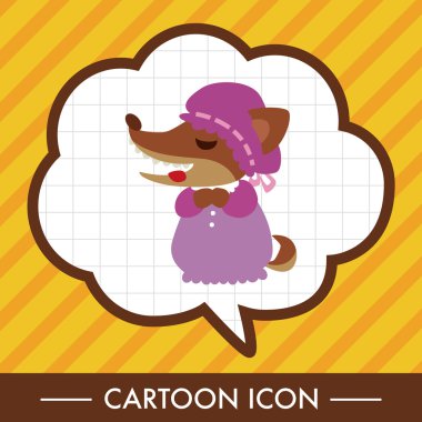 Kırmızı başlıklı kız Tema öğeleri kurt