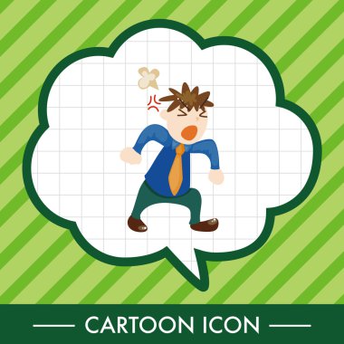 Ofis çalışanları kızgın Tema öğeleri 