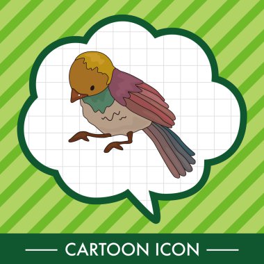 kuş çizgi film Tema öğeleri vektör, eps