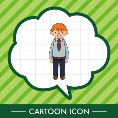 Erkek adam karikatür Tema öğeleri vektör, eps