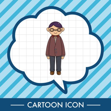 Erkek adam karikatür Tema öğeleri vektör, eps