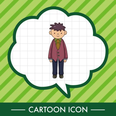 Erkek adam karikatür Tema öğeleri vektör, eps