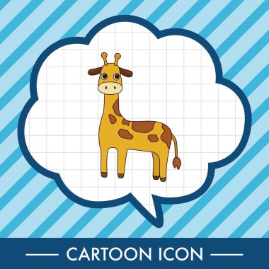 hayvan zürafa Tema öğeleri karikatür