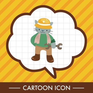 hayvan kedi alt çizgi film Tema öğeleri