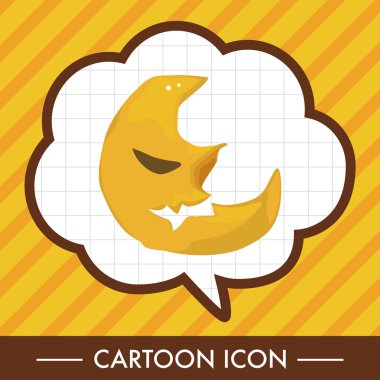 Cadılar Bayramı moon Tema öğeleri