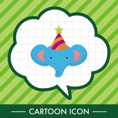 Tema öğeleri hayvan fil çizgi film