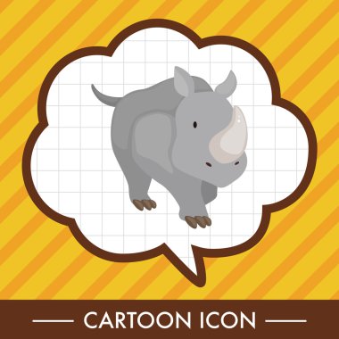 hayvan gergedan Tema öğeleri karikatür