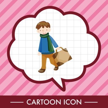 seyahat eden kişi tema öğeleri