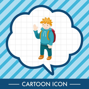 seyahat eden kişi tema öğeleri