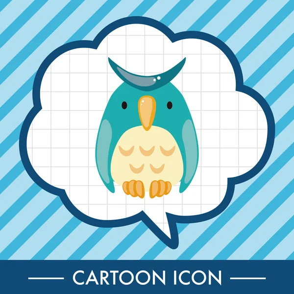 Елементи мультфільму про сову тварин — стоковий вектор