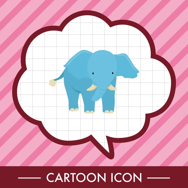 Tema öğeleri hayvan fil çizgi film