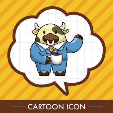 dierlijke werknemer cartoon thema-elementen