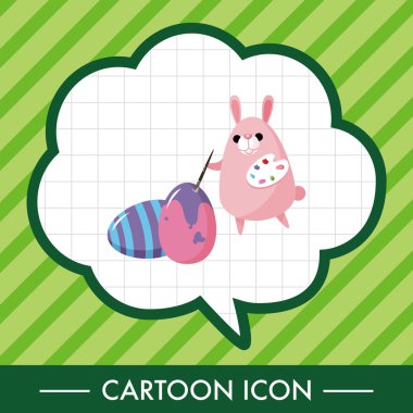 Paskalya tavşanı Tema eleman vektör, eps