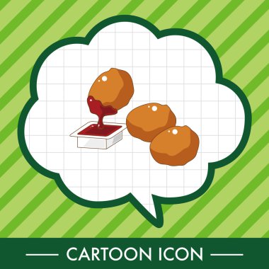 Kızarmış gıdalar Tema tavuk öğeleri