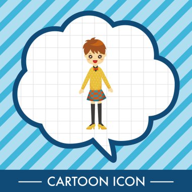 Bayan kız çizgi film Tema öğeleri