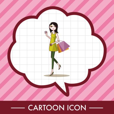 alışveriş kız Tema öğeleri