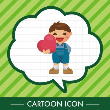 kalp karakter Tema öğeleri grubu