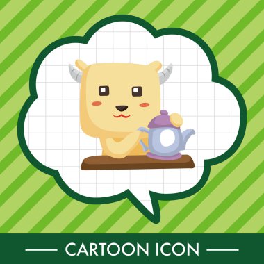 hayvan keçi öğleden sonra çay içiyor