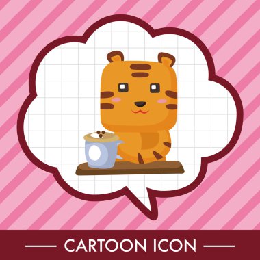 öğleden sonra çay içiyor hayvan kaplan