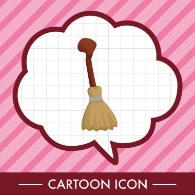 süpürge Tema öğeleri cadı