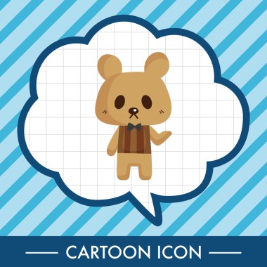 hayvan ayı garson çizgi film Tema öğeleri