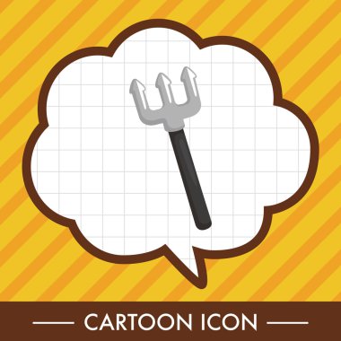 Cadılar Bayramı şeytan çatal Tema öğeleri