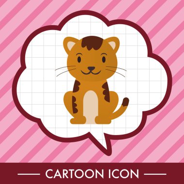 hayvan kedi düz simgesi öğeleri