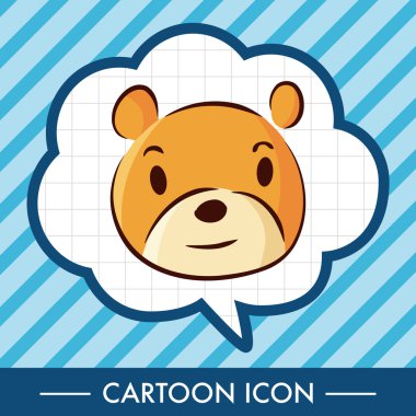 hayvan ayı düz simgesi öğeleri