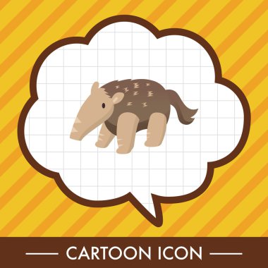 Hayvan Pangolin düz simgesi elemanları, eps10