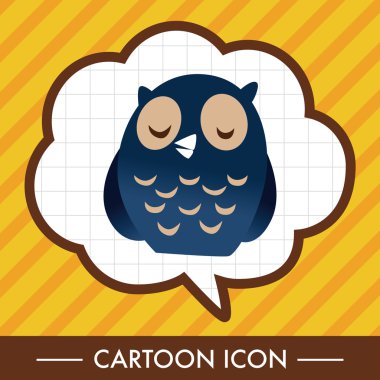 Hayvan baykuş düz simgesi elemanları, eps10