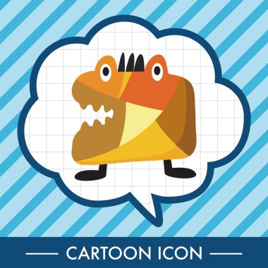 tuhaf canavar düz simgesi elemanları, eps10