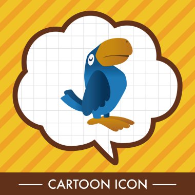 hayvan papağan düz simgesi öğeleri