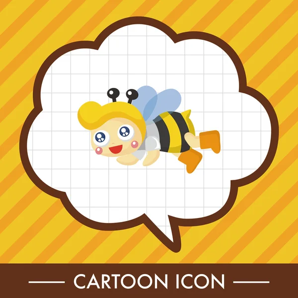 Bee cartoon thema-elementen — Stockvector