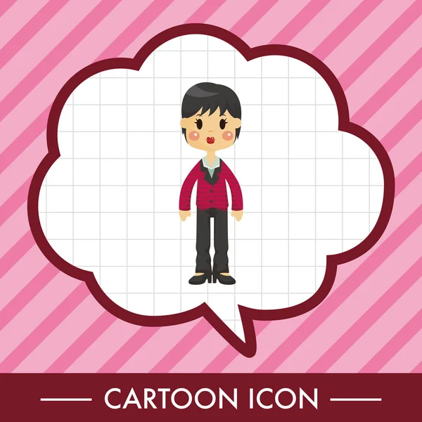 Bayan kadın karikatür Tema öğeleri