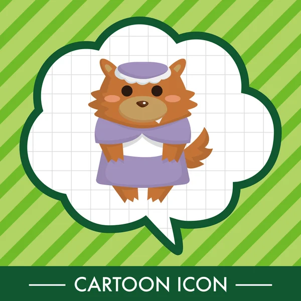 Kırmızı başlıklı kız Tema öğeleri kurt