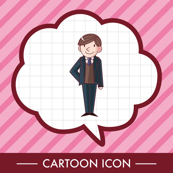 Chlapce muže karikatura téma prvky — Stockový vektor