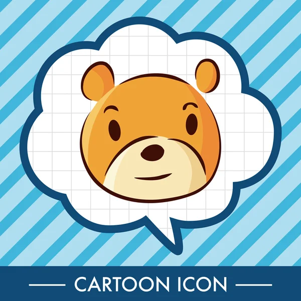 hayvan ayı düz simgesi öğeleri