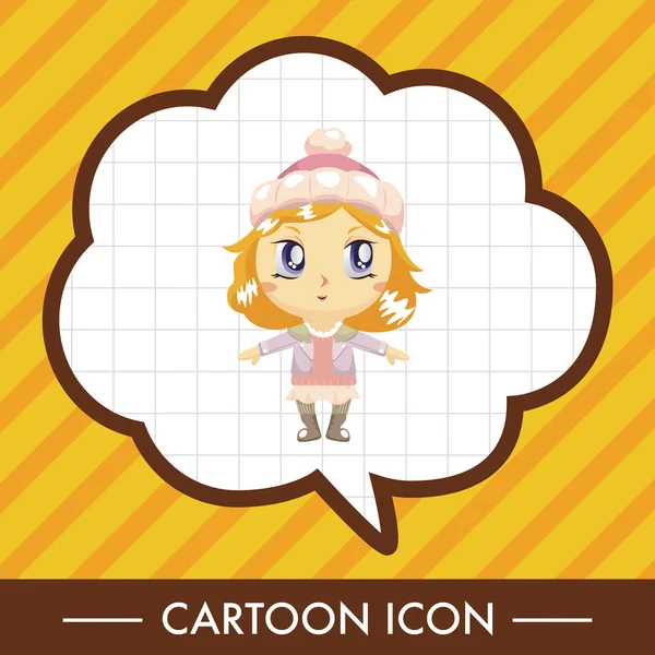 Bayan kız çizgi film Tema öğeleri