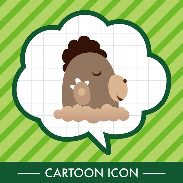 Hayvan shrewmouse düz simgesi elemanları, eps10