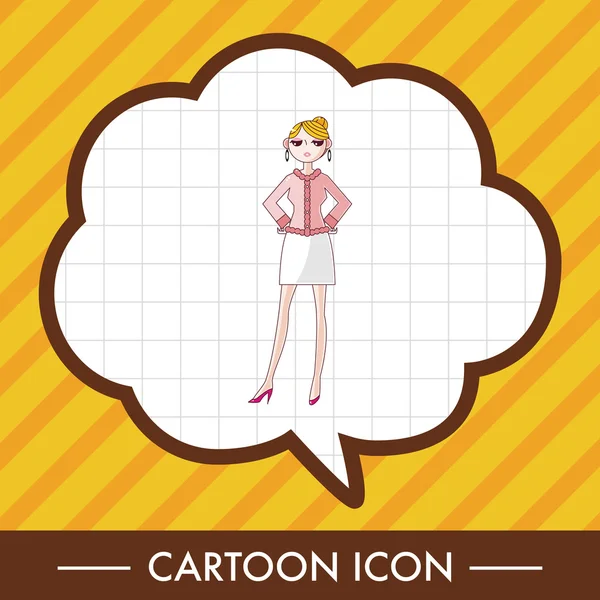 Bayan kız çizgi film Tema öğeleri