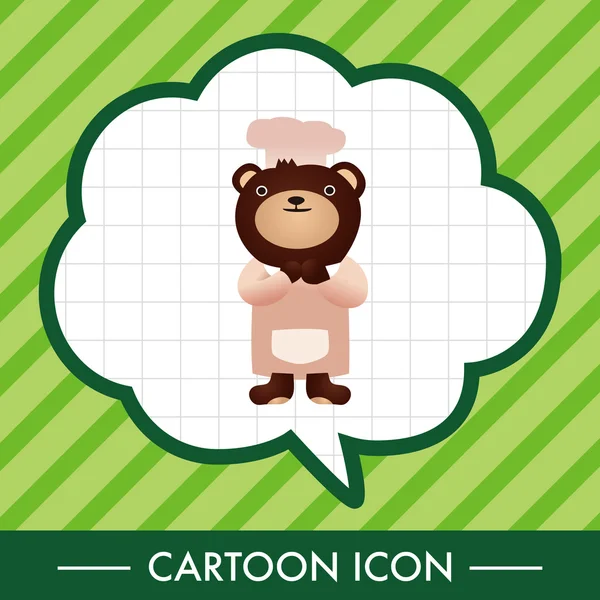 hayvan ayı düz simgesi öğeleri